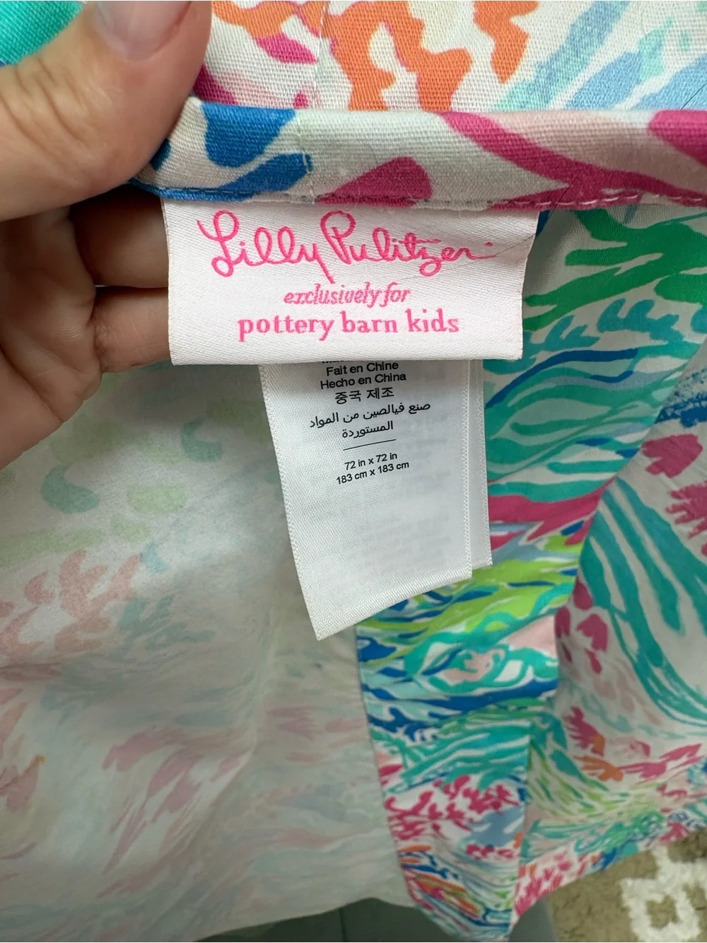 Lilly Pulitzer Colorful Tropical Mermaid Cove Print Shower Curtain - Multicolor